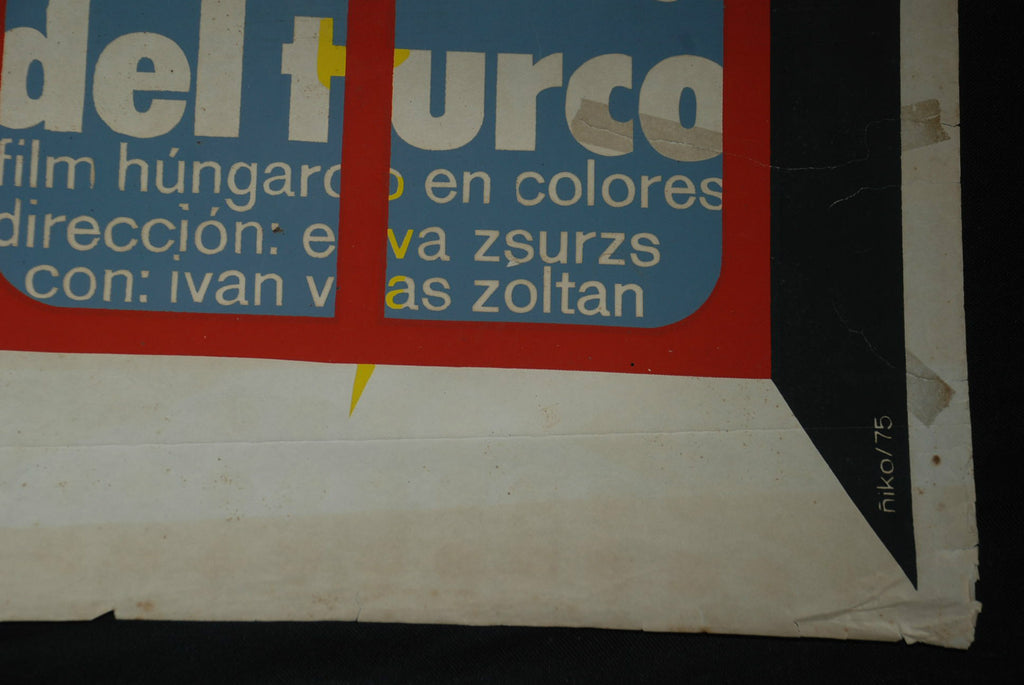 1975 Original Cuban Movie Poster"The SPEAR of the TURK"Lanza del turco.Film art.