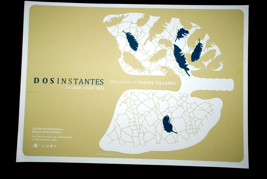 Original Cuban SILKSCREEN Poster"DOS INSTANTES"Rafael Villares art.Arte Cubano
