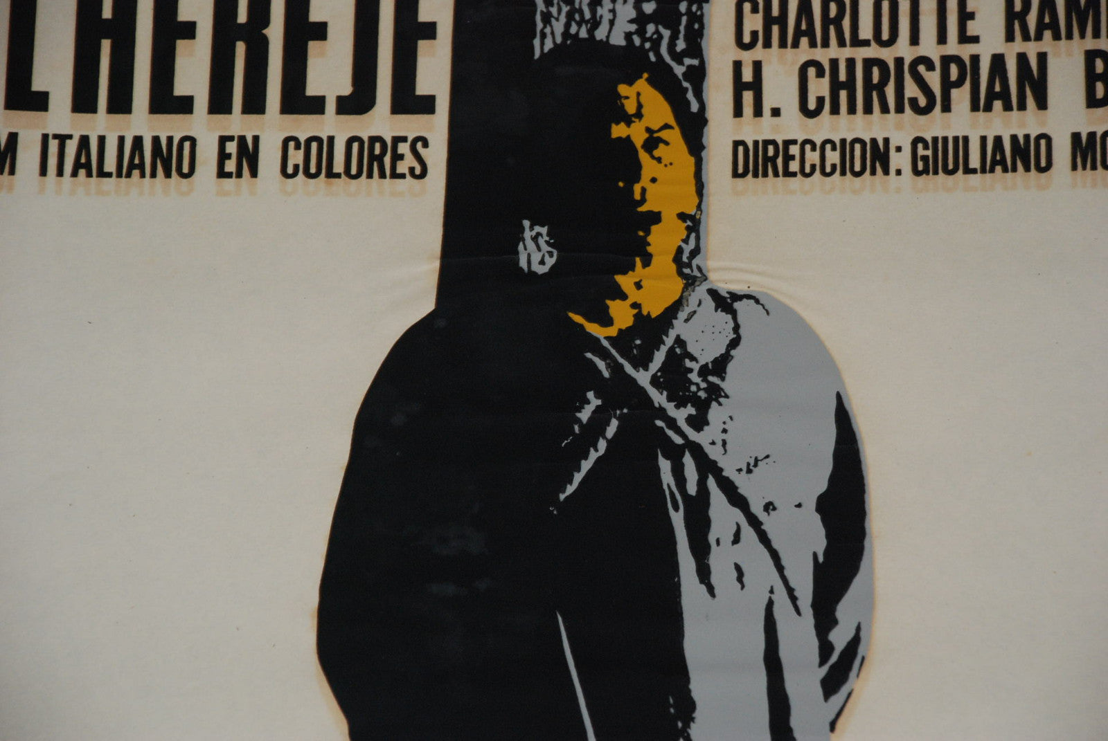 1975 Cuban Original Movie Poster."Giordano Bruno"Giuliano Montaldo Italian film
