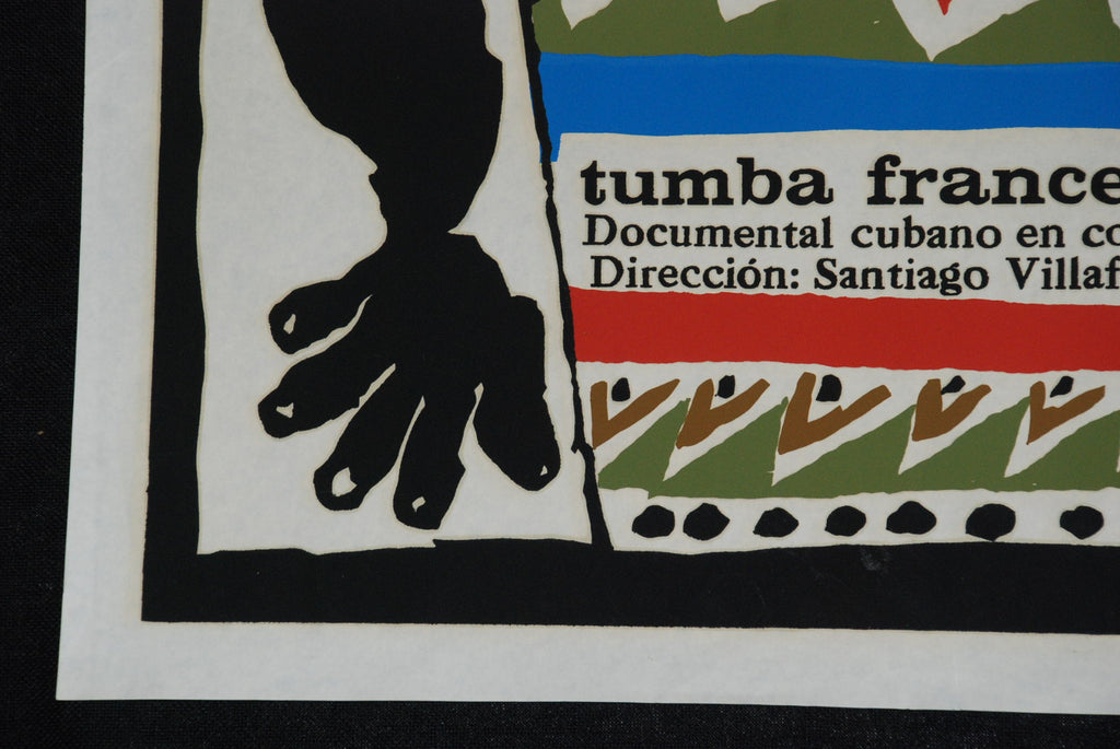 1979 Original Cuban movie Poster"French Tomb" African.Colorful drum.Tambor art