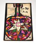 1968 Original Cuban Movie Painting MOCK UP.Guitar.Beach.Unique Art Piece.Music