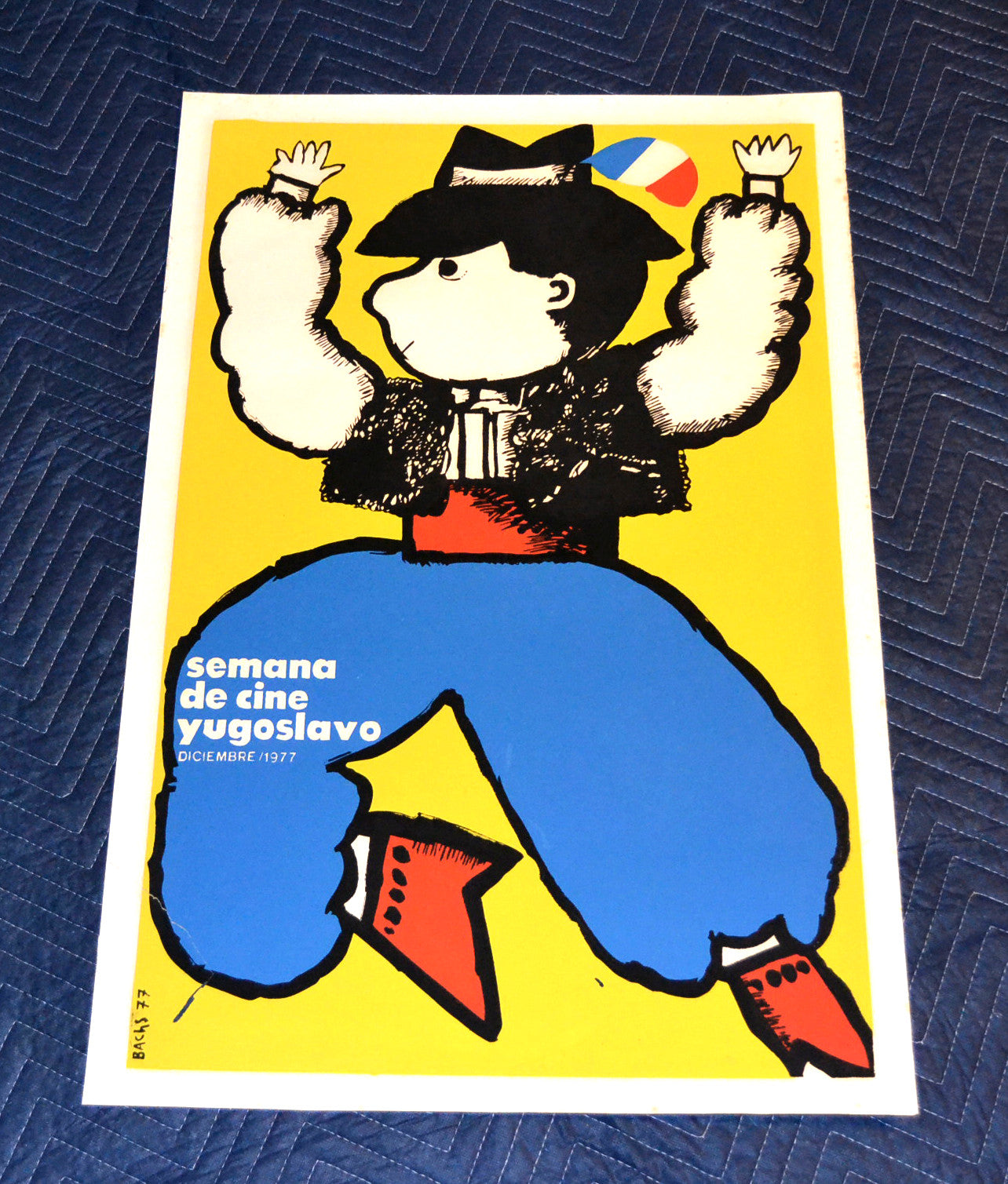 1977 Original Cuban Silkscreen Movie Poster"Yugoslavian.Serbian"Folkloric dance
