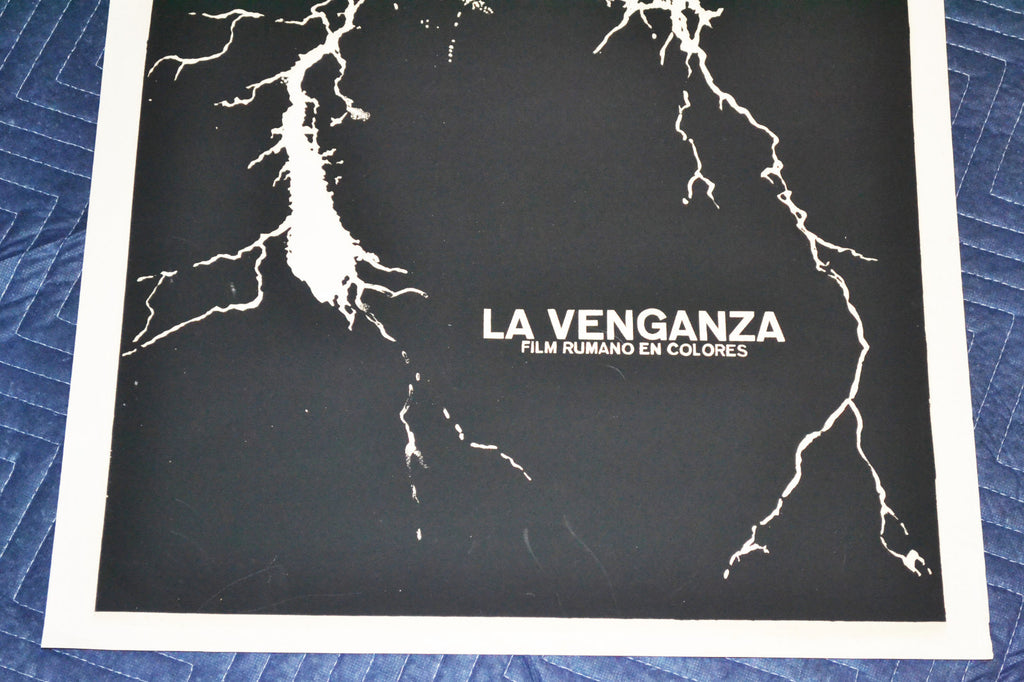 1971 Original Cuban Silkscreen Movie Poster"Vengeance"Electric.Romanian art film