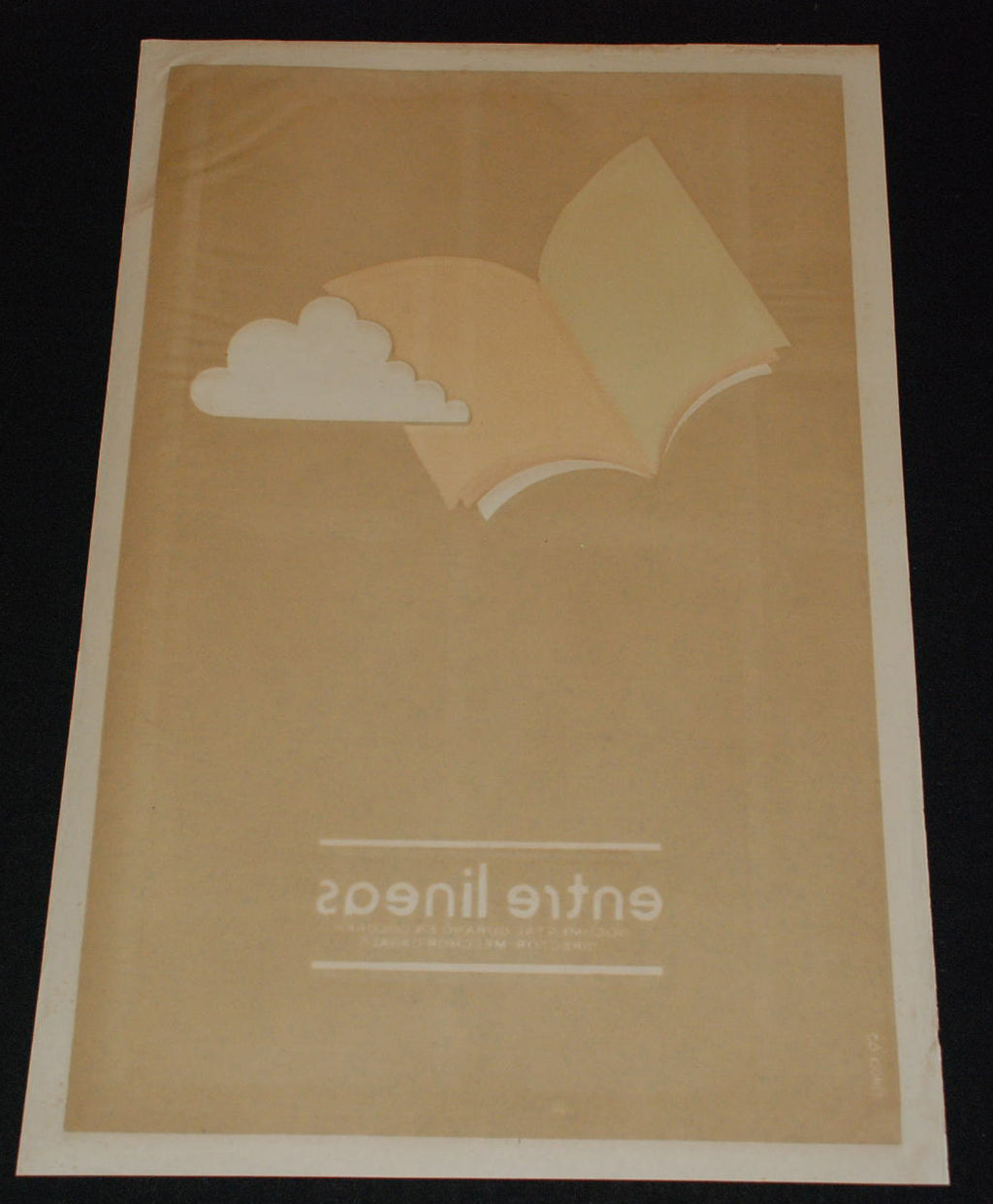 1985 Cuban ORIGINAL Movie Poster.Plakat"Between Lines"Flying book art.Collectors