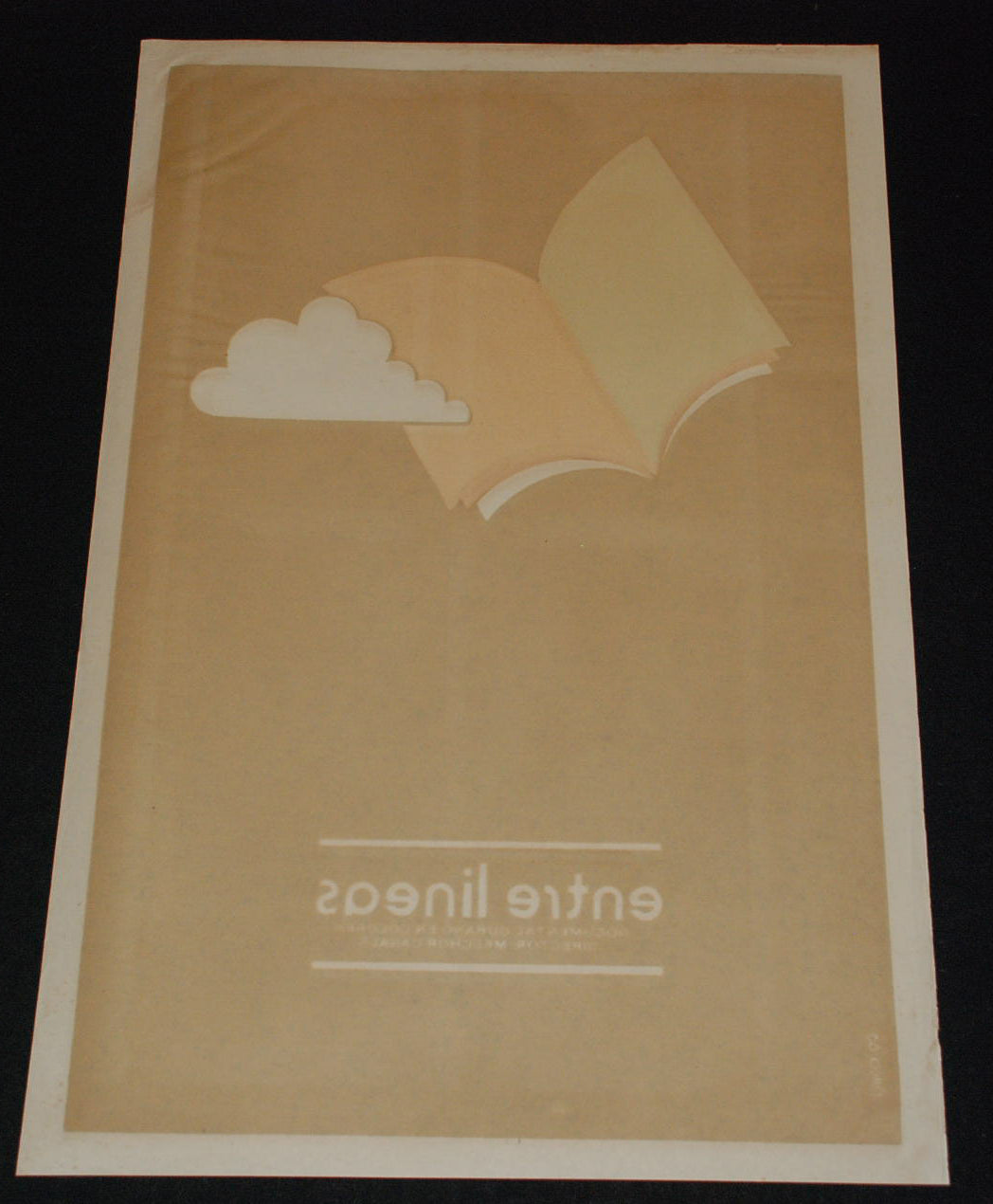 1985 Cuban ORIGINAL Movie Poster.Plakat"Between Lines"Flying book art.Collectors