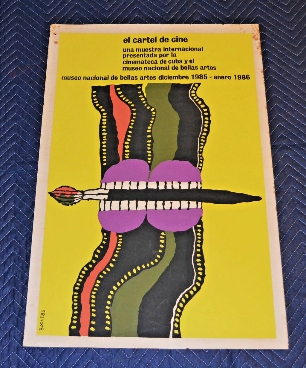 1985 Cuban Original Silkscreen movie Poster.The Movie poster.Gallery art show.