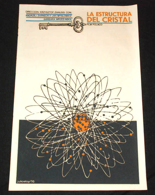 1976 Original Cuban Movie Poster"Crystal Structure"Handmade Silkscreen Art