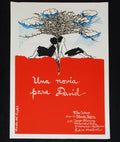 1985 Original Cuban Movie Poster"Girlfriend for David"Zaida del Rio art.Romantic