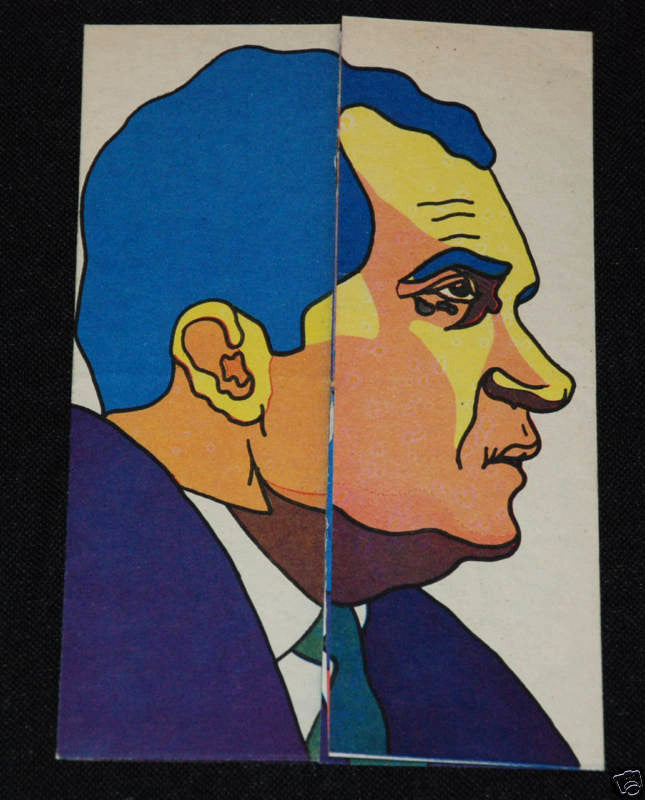 1972 Original OSPAAAL Cuban Political Poster.NIXON Werewolf Origami.Very rare!