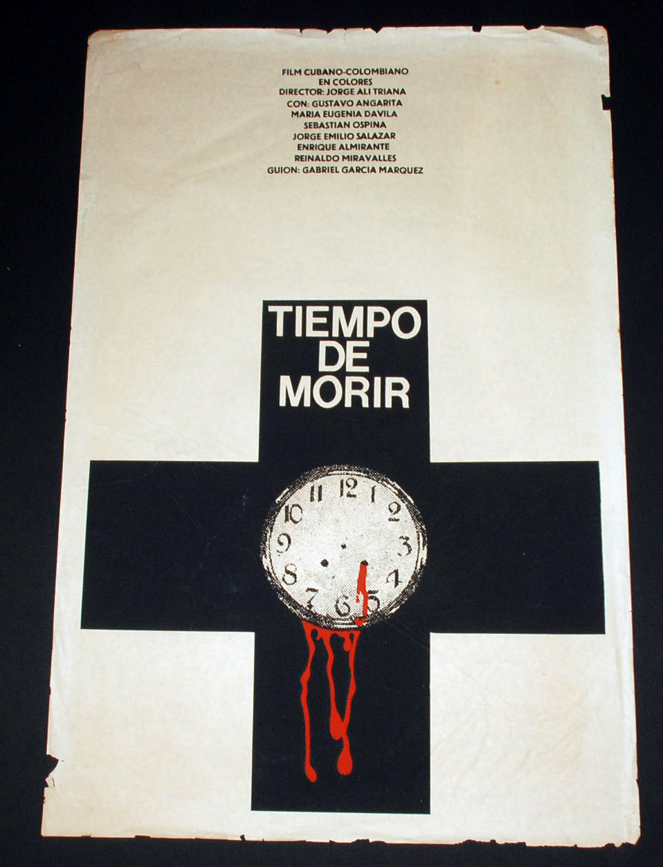 1969 Original Cuban Movie Poster.Plakat.Affiche.affisch"Time 2 Die"Vintage art