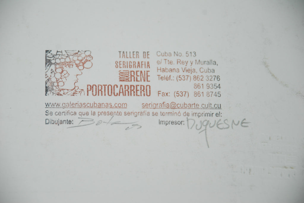 Original Cuban SILKSCREEN Poster"ANGEL GUAJIRO EXHIBITION"Pedro Oses.Arte Cubano