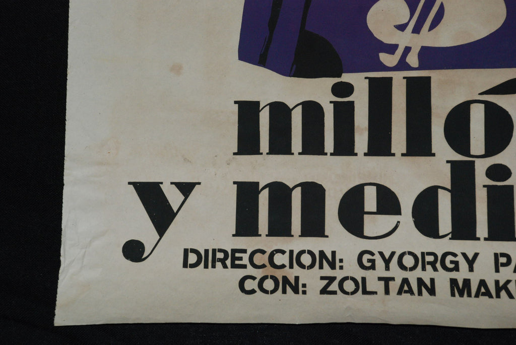 1966 Original Cuban Movie Poster.Plakat.Affiche.affisch"Million and Half"Money