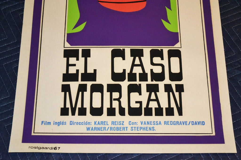 1967 Original Cuban Silkscreen Movie Poster.Caso Morgan.British film.Karel Reisz