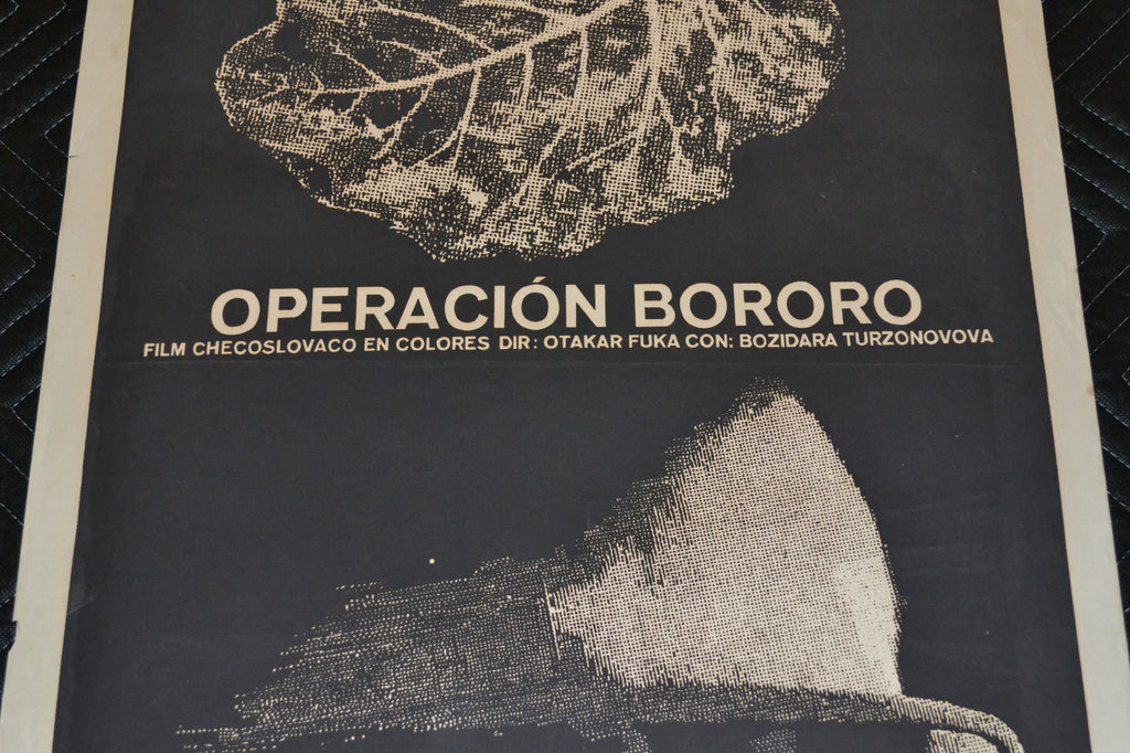 1975 Original Cuban Movie Poster"Operacion Bororo"Noir Otakar Fuka Czech film