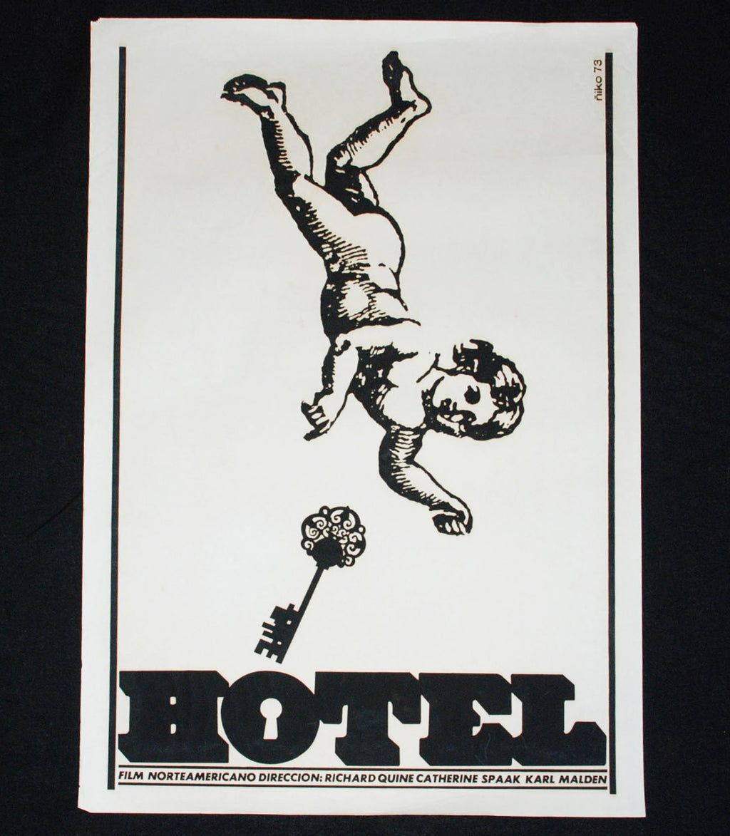 1973 Original Cuban Movie Poster"Hotel"Richard Quine American art film.Suicide.