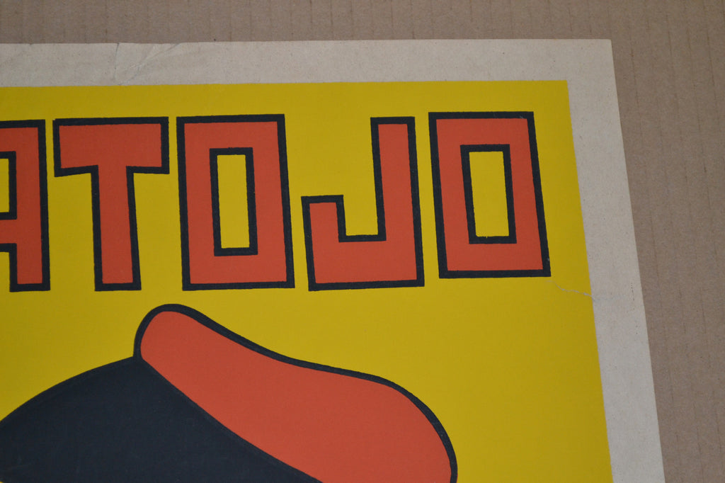 1984 Cuban Original SILKSCREEN Poster.Matojo.Comic Pionero.Animated Cuba.Art