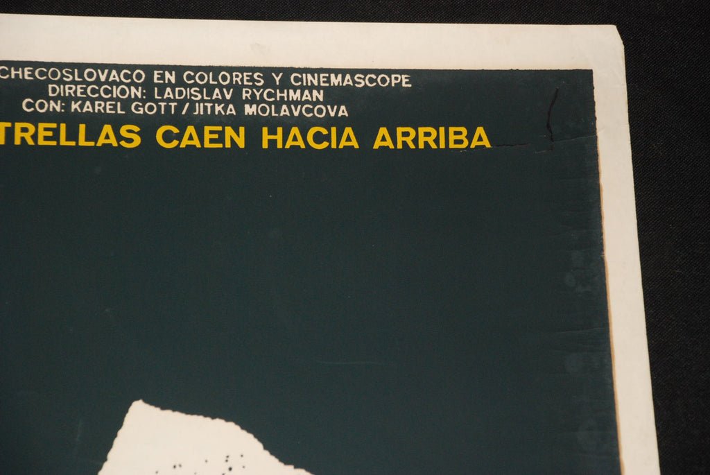 1976 Original Cuban Movie Poster"Star fall UP"Czech film Ladislav Rychman art