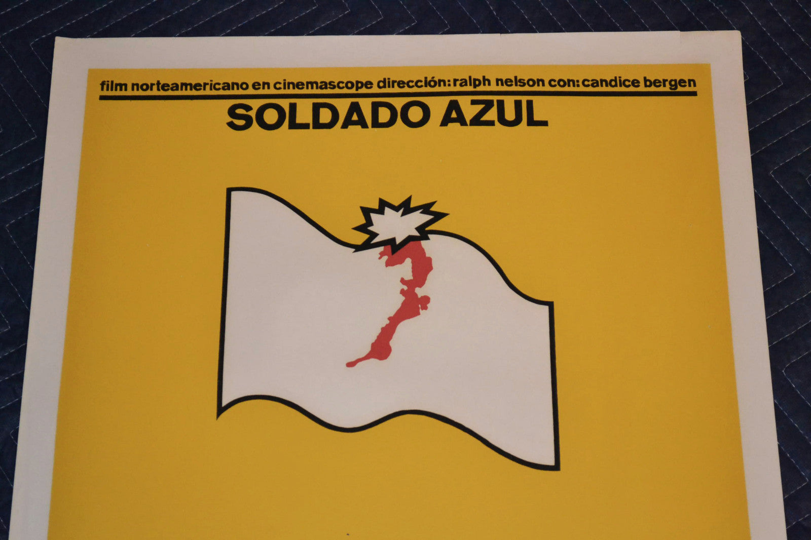 1973 Original Cuban Silkscreen Movie Poster.Soldier Blue.American art film.