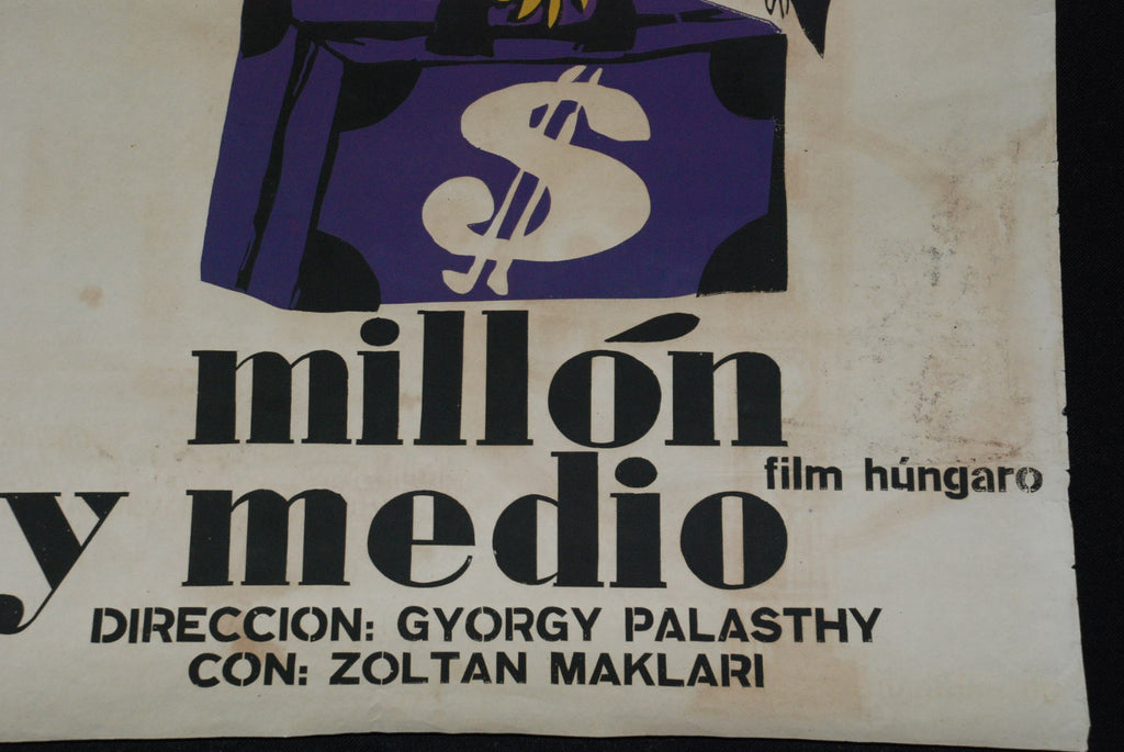 1966 Original Cuban Movie Poster.Plakat.Affiche.affisch"Million and Half"Money