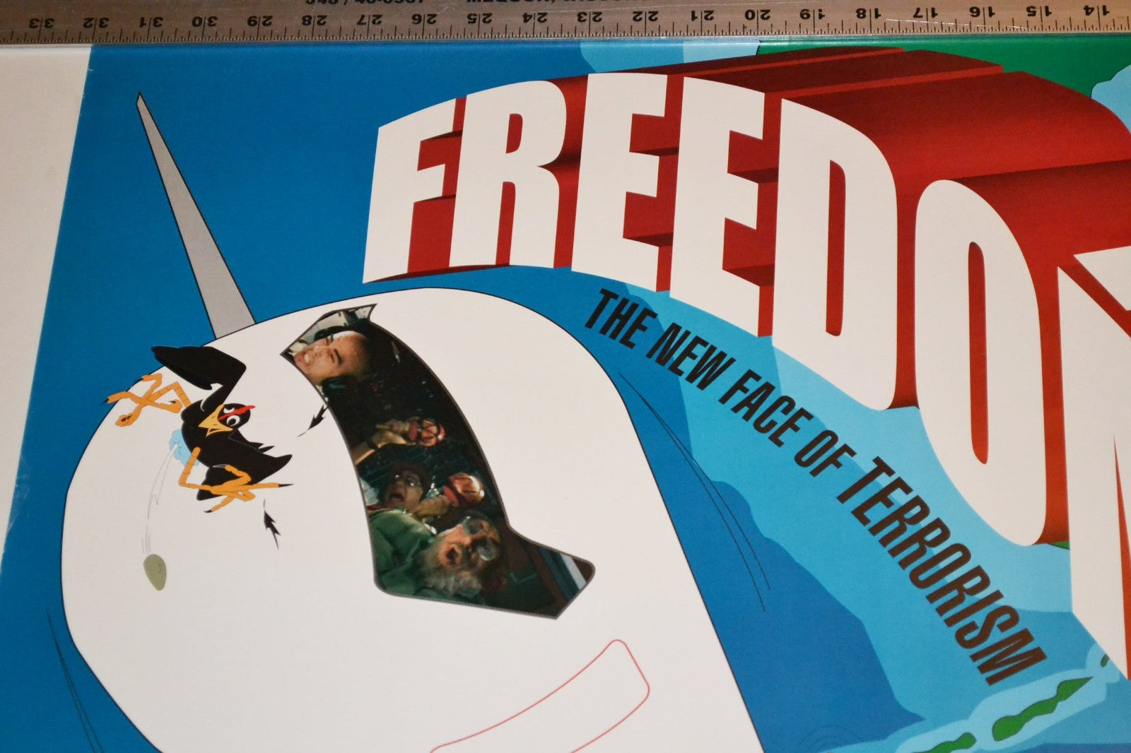 Original Cuban movie Poster.Freedom Flight.CubanAmerican art.Exiles.Miami.Castro