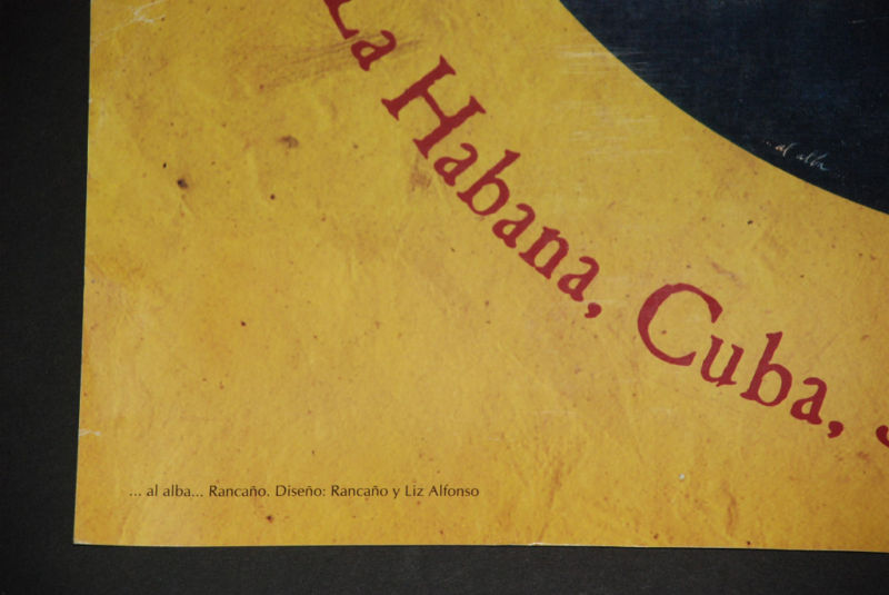 2001 Original Cuban Poster"Cinema Festival"Rancaño Art.Very rare vintage