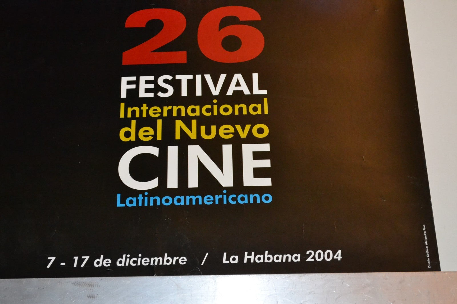 Original Cuban movie Poster.26th Festival of Cinema.Raul Martinez art.Very rare!