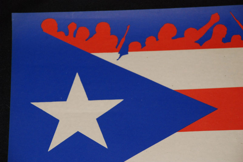 1973 Cuban OSPAAAL Poster.Free Puerto Rico.Independentism.Jane Norling art