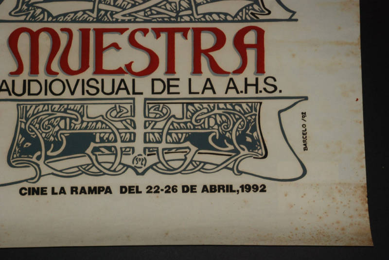 Authentic 1992 Cuban Gallery Silkscreen Poster from Cine La Rampa art show.