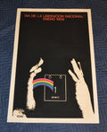 1976 Original Cuban Silkscreen Movie Poster.Day of Castro Revolution.Rainbow.