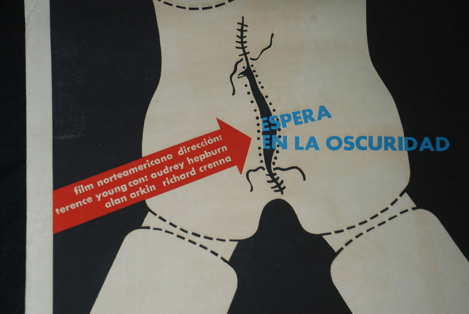 1975 Original Cuban Movie Poster"WAIT TIL DARK"American film.Alan Arkin.Hepburn.