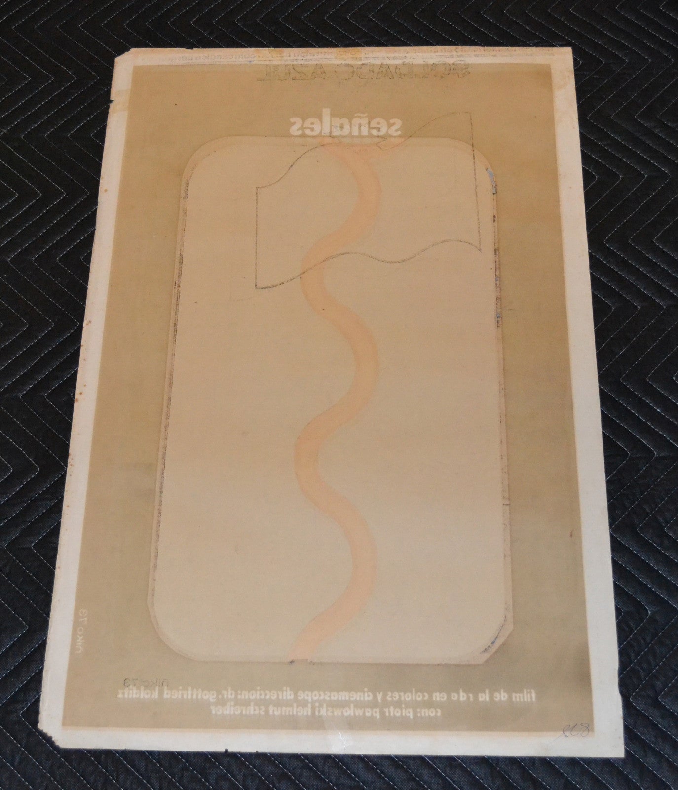 1973 Original Cuban Movie Poster"Signals"East Germany Dr. Gottfried Kolditz film