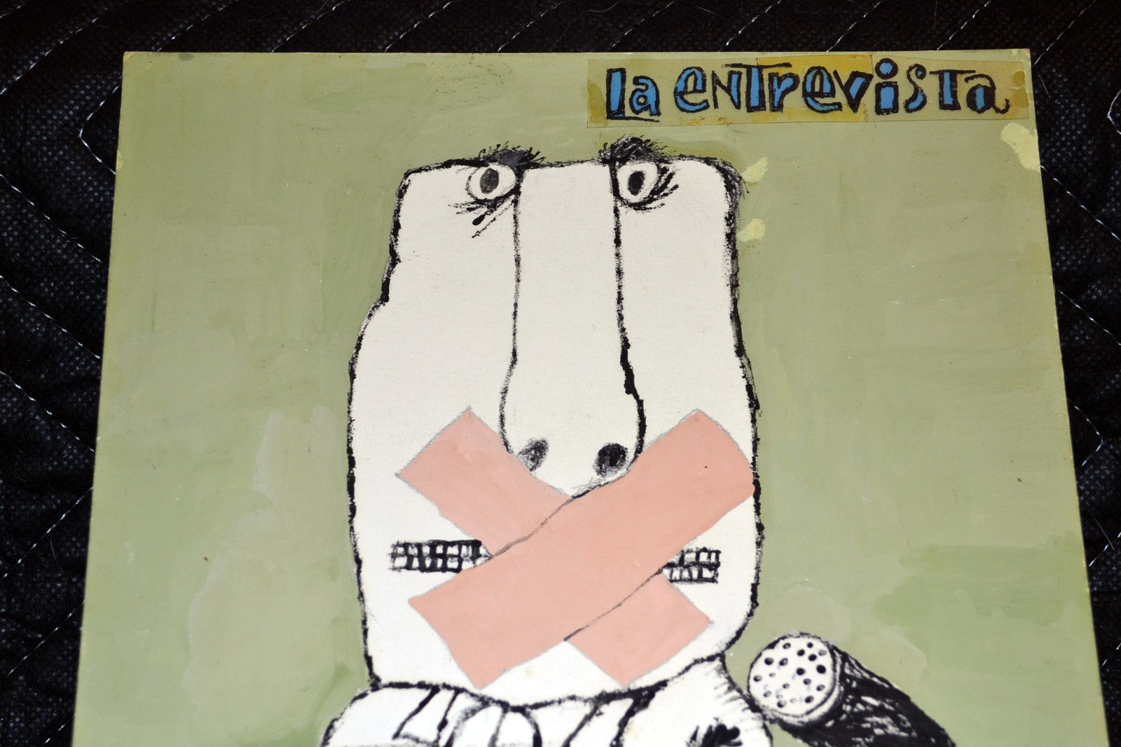 1981 Original Movie Poster MOCKUP The Interview.Censorship.Fine art painting