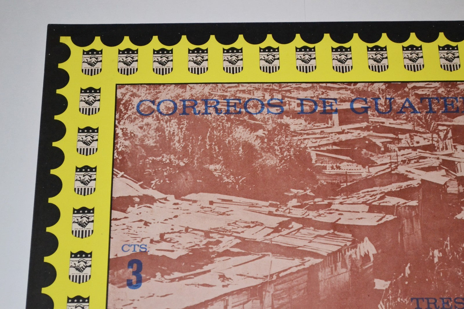 1972 Original Cuban Poster.Cold War vintage.Guatemala Poverty.Political art.Mint