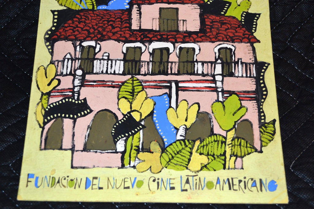 1981 Original Poster MOCKUP Fundation Home Latin America House.Fine art painting