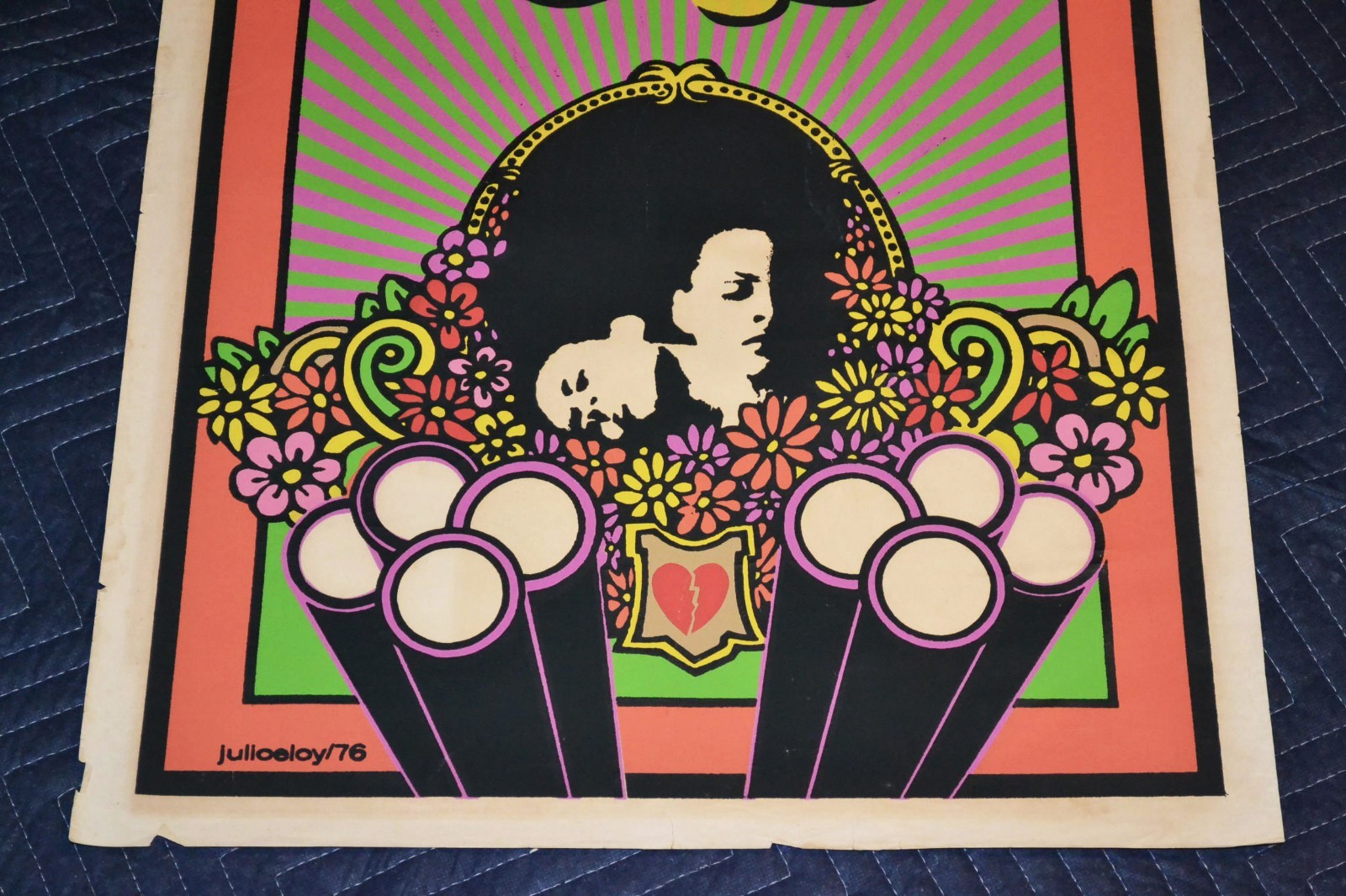 1976 Original Cuban Silkscreen Movie Poster.Lovers Romance.Russian film.Mijalkov