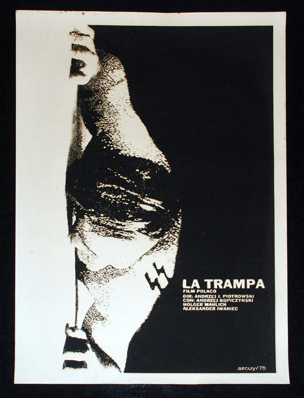 1975 Original Cuban Movie PosterThe Trap"Film Noir art.Cerebral graphic design