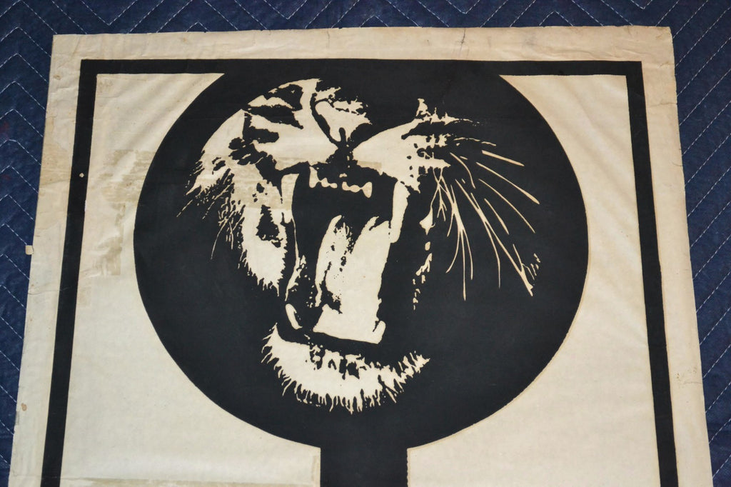 1971 Original Cuban Silkscreen Movie Poster.Prison Guard.Tiger.Czech art film.