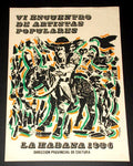 Authentic silkscreen 1984 Cuban Gallery Poster.Popular artists art show.Rare