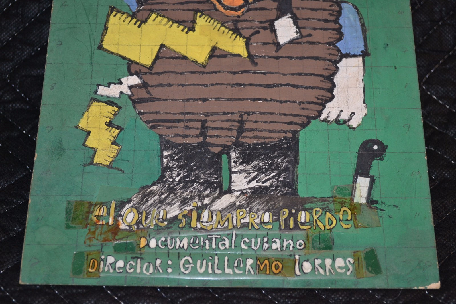 1989 Original Cuban Movie Poster Plus Mockup.Baseball art.Catcher.Gallery piece.