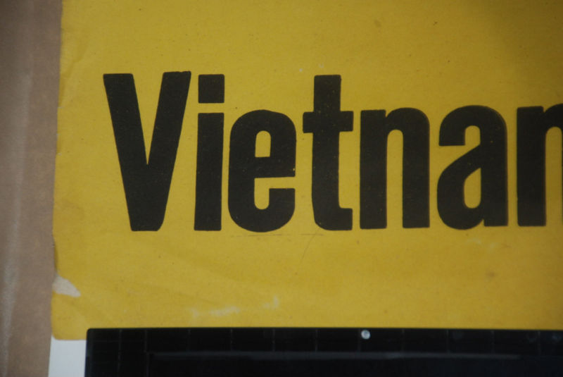 1969 Original Cuban Poster.Cold War Propaganda art.Vietnam Will Win.Very large