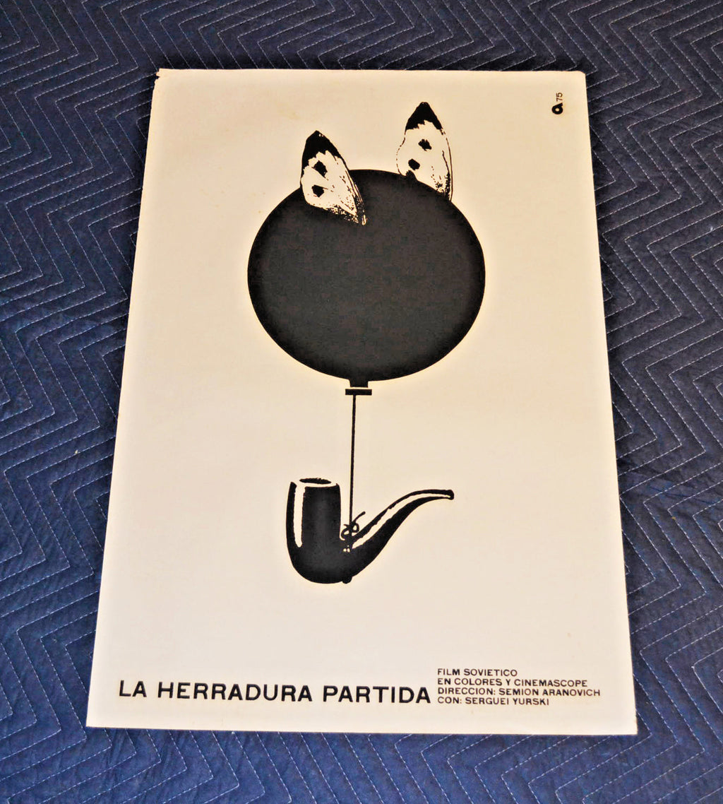 1975 Original Cuban Silkscreen Poster.The broken shoehorse.Cerebral.Surrealism.