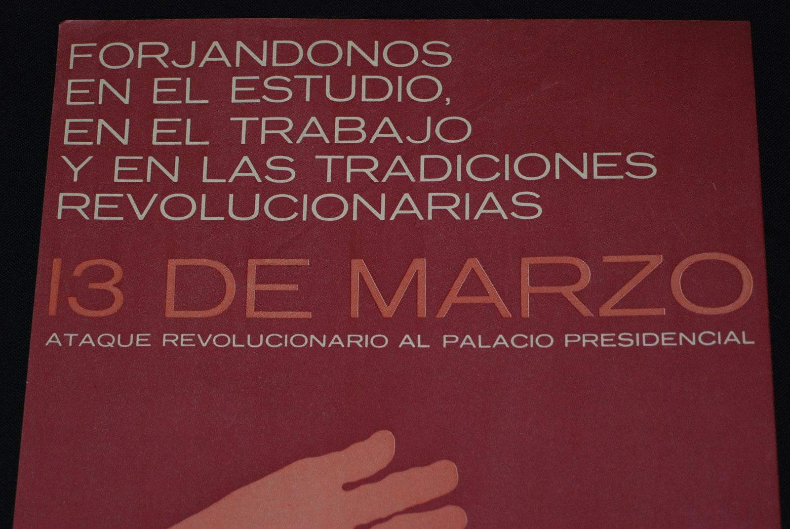 1974 Cuban Original Poster.Presidential Palace Attack Anniversary.Rare Cuba art.