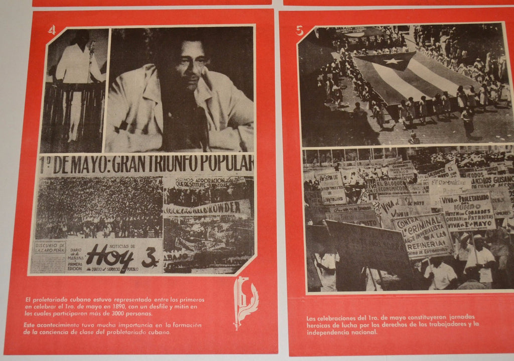 1980 Original Cuban Poster.Socialist art.May First.Six School Office propaganda.