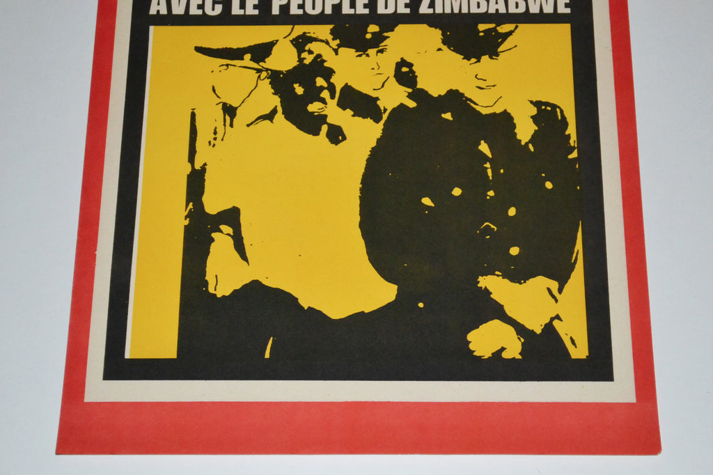 1967 Original Cuban OSPAAAL Poster.Solidarity w ZIMBABWE.Africa.FRENCH. History