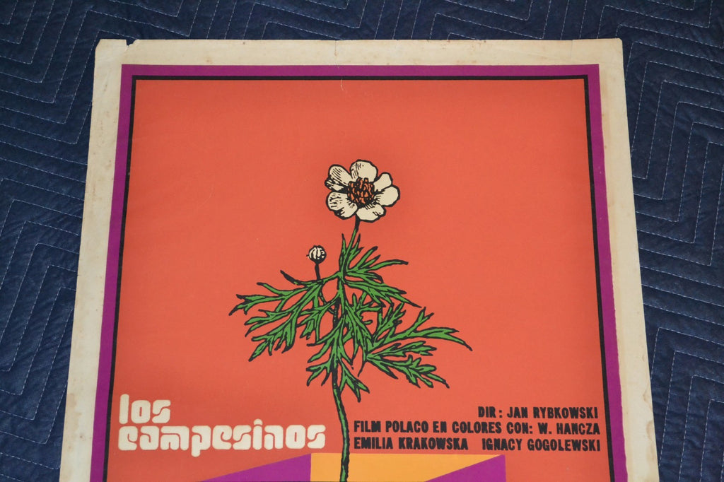 1975 Original Cuban Silkscreen Movie Poster.Campesinos.The farmers.Polish film