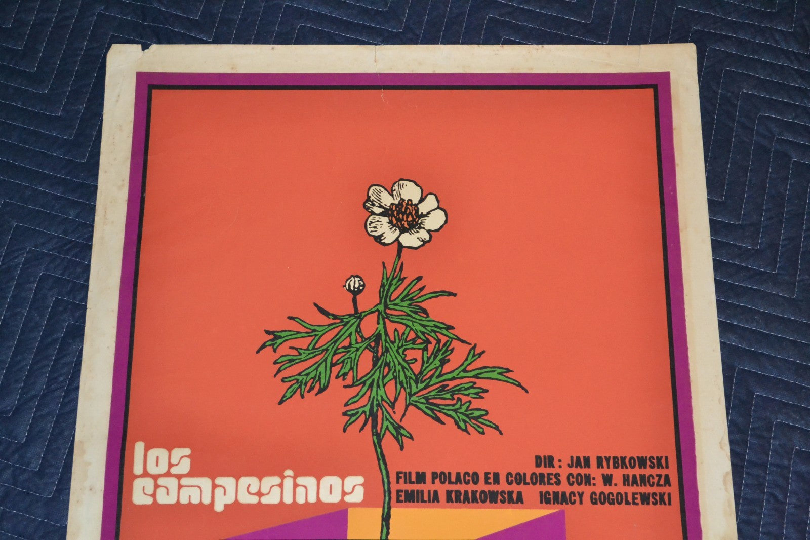 1975 Original Cuban Silkscreen Movie Poster.Campesinos.The farmers.Polish film
