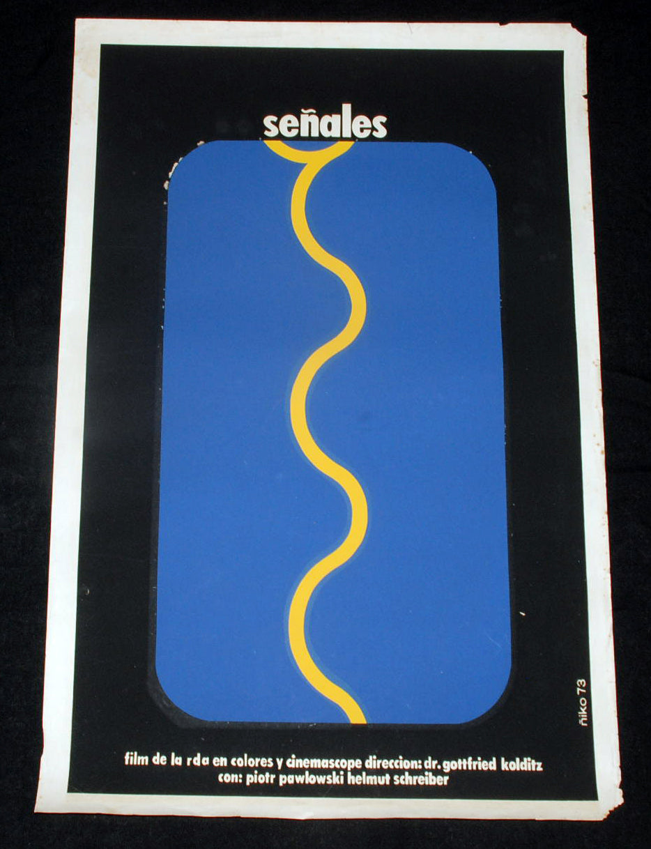 1973 Original Cuban Movie Poster"Signals"East Germany Dr. Gottfried Kolditz film