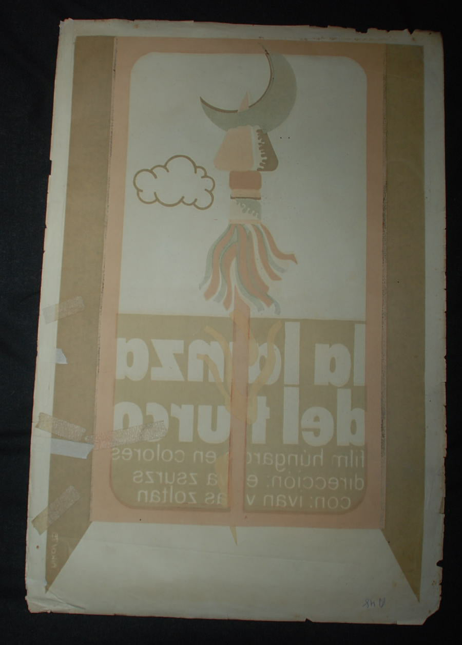 1975 Original Cuban Movie Poster"The SPEAR of the TURK"Lanza del turco.Film art.