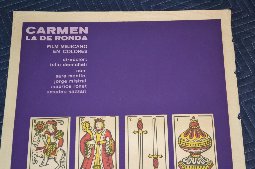 1968 Original Cuban Silkscreen Movie Poster.Carmen la de Ronda.Mexican art film.