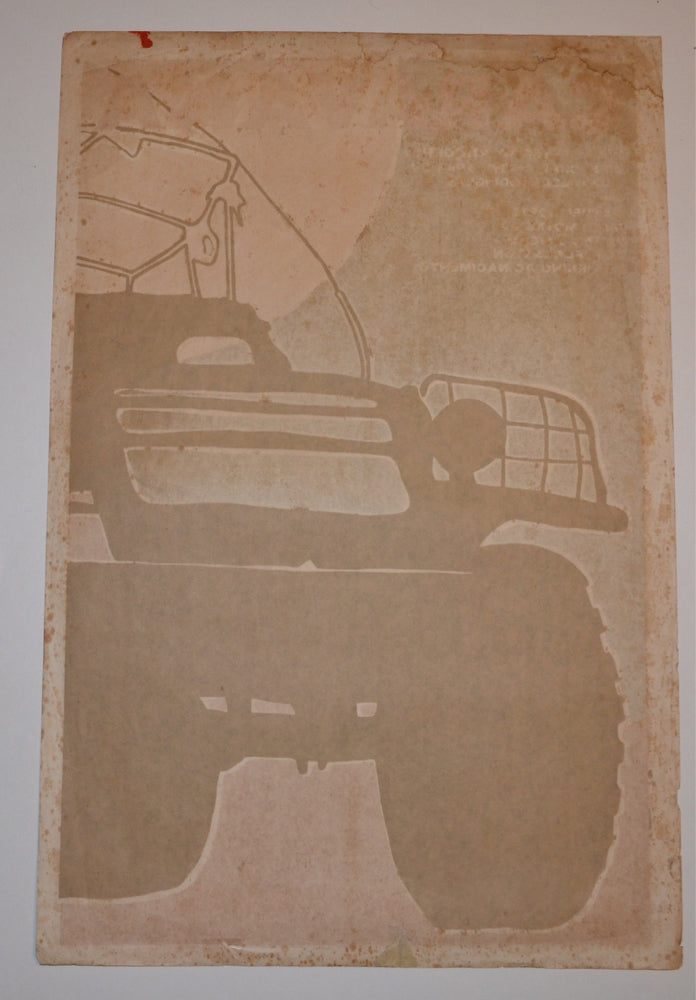 1990 Cuban Original Silkscreen Movie Poster.Caravana.Angola-Cuba art cinema